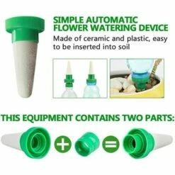 Cisea 4pcs Automatique Plante D'irrigation D'eau Distributeur Cône En Céramique Tête Plante Verseur Goutte à Goutte D'irrigation Pour Jardin, Plante D'intérieur, Fleurs -Promos Arrosage automatique Magasin 68076098 3