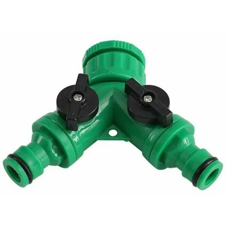 QERSTA Robinet D'irrigation Inverseur à Double Mamelon Vanne En Y à 3 Voies Irrigation Goutte à Goutte Avec Robinet 1 QERSTA Robinet D'irrigation Inverseur à Double Mamelon Vanne En Y à 3 Voies Irrigation Goutte à Goutte Avec Robinet